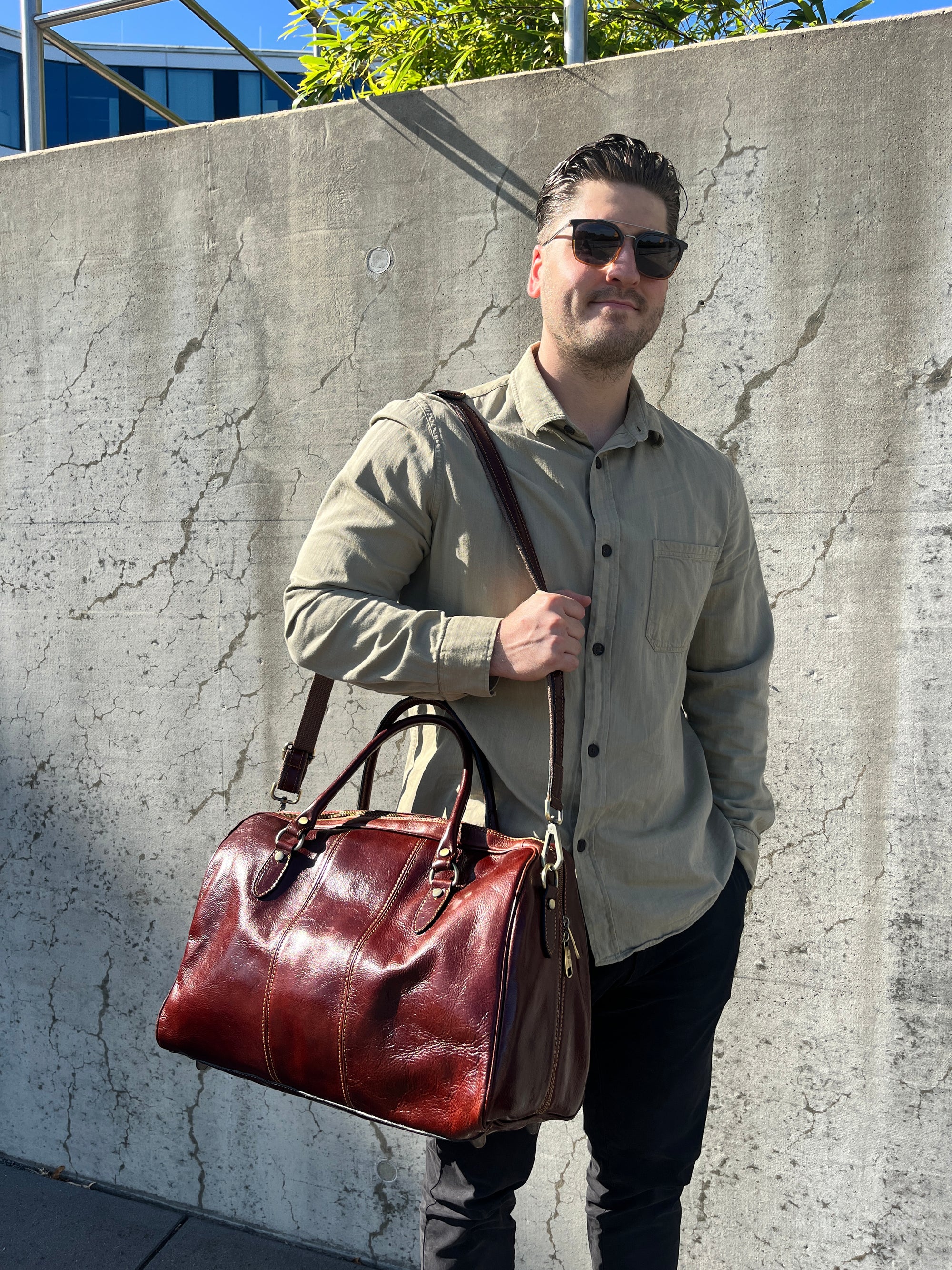 MATTEO – Leder Reisetasche braun