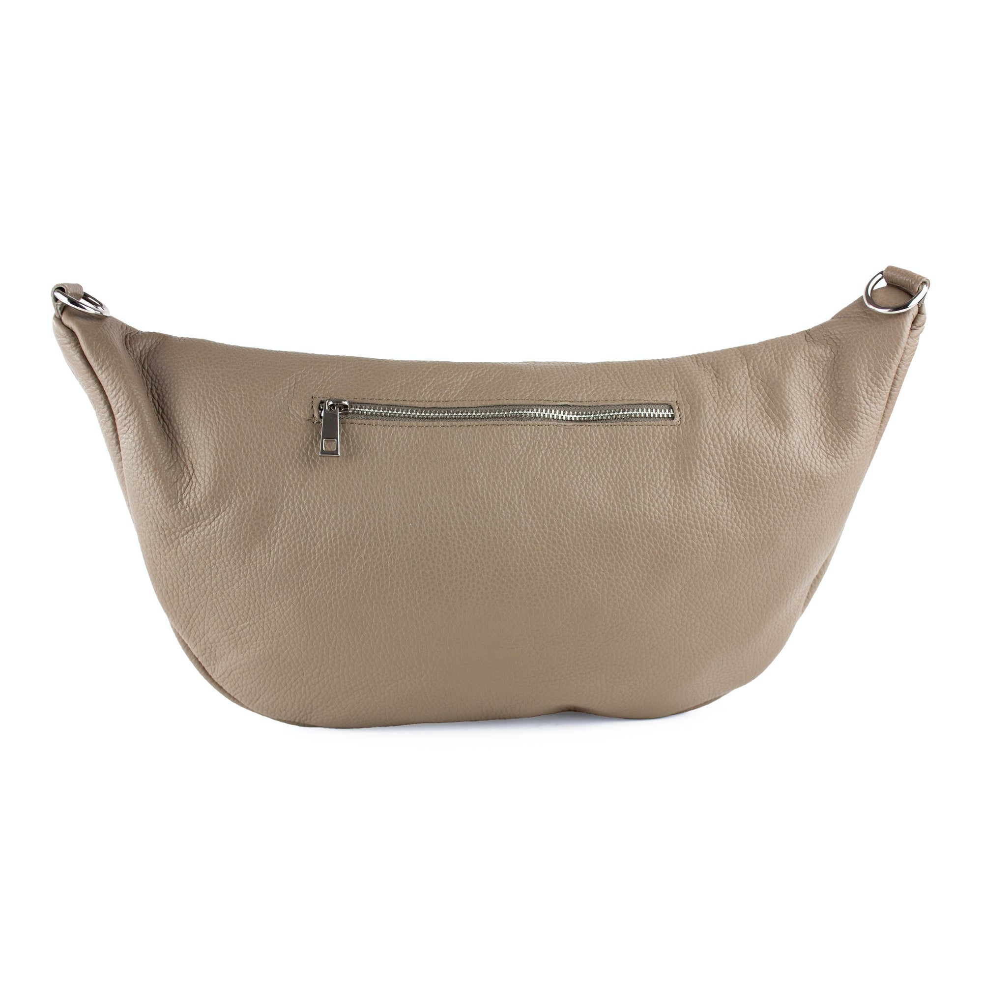 lepelou - leder - Bauchtasche - XXL Bauchtasche CLARA taupe -hinten- LPBCLATAUE