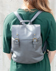 lepelou - leder - AMELIE - Lederrucksack grau - LPRAMEGRAE