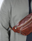 lepelou - leder - Bauchtasche - TINO braun - LPBTINBRAE