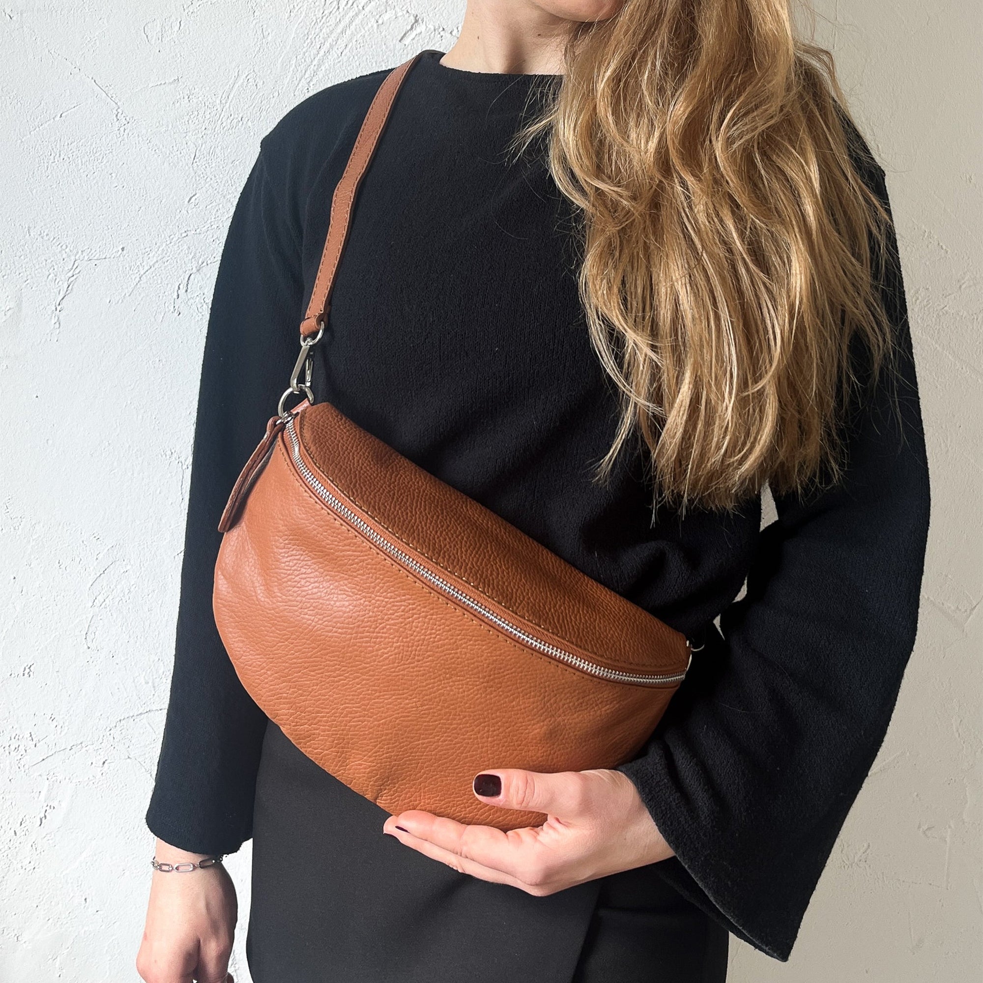 lepelou - leder - Bauchtasche - TONI cognac - LPBTONCOGS