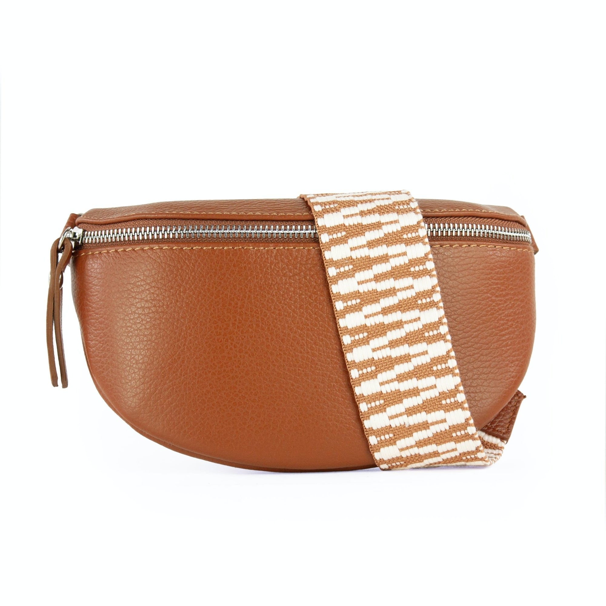 lepelou - leder - Bauchtasche - TONI cognac mit Wechselgurt | S - L - LPBTONCOGS1