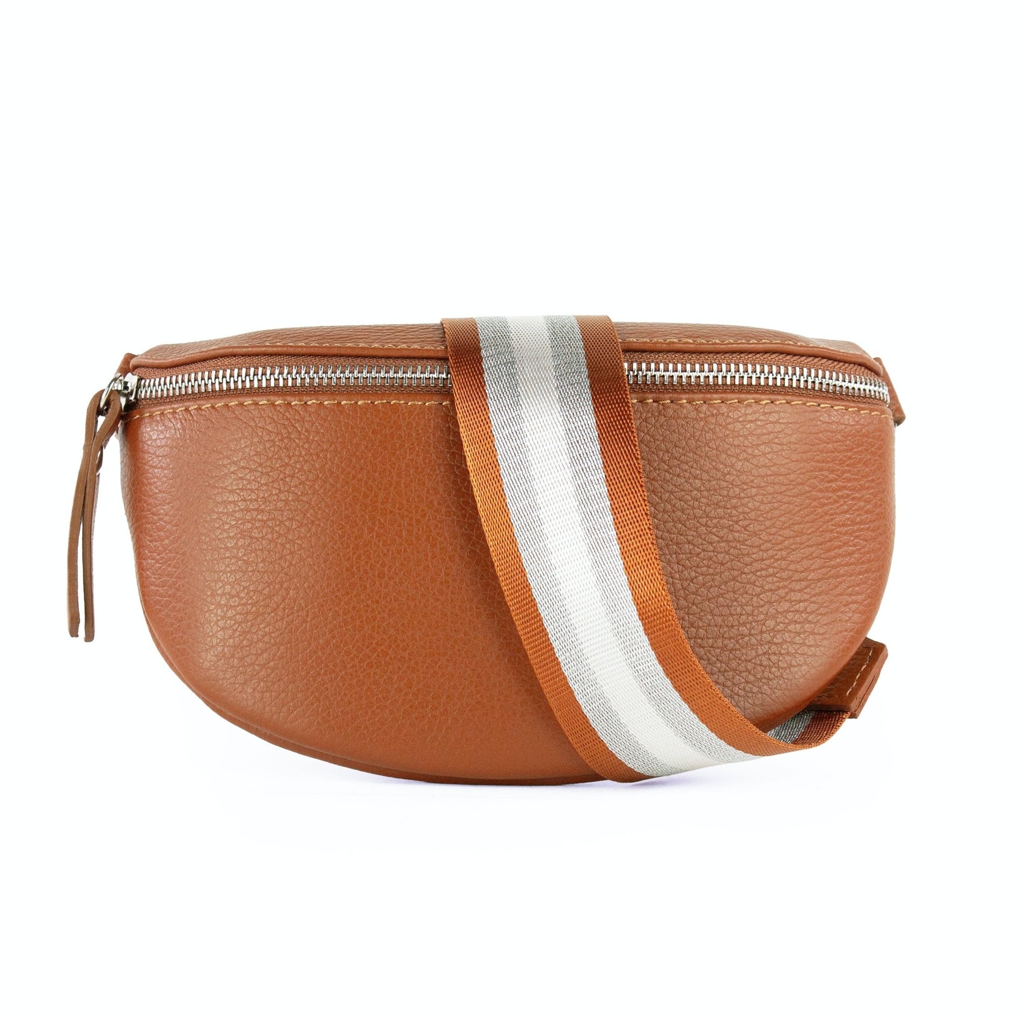 lepelou - leder - Bauchtasche - TONI cognac mit Wechselgurt | S - L - LPBTONCOGS3