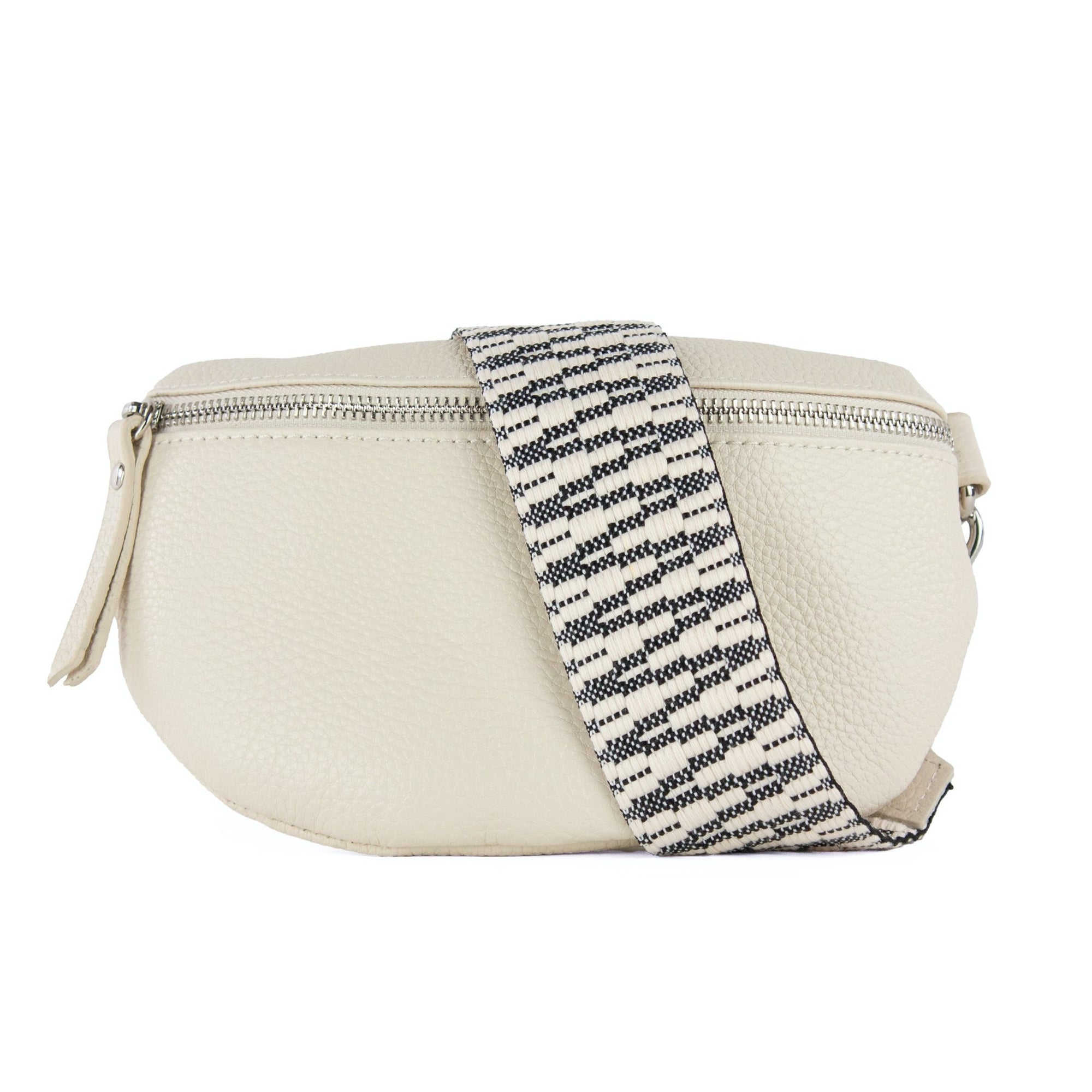 lepelou - leder - Bauchtasche - TONI creme mit Wechselgurt | S - L - LPBTONCRES1