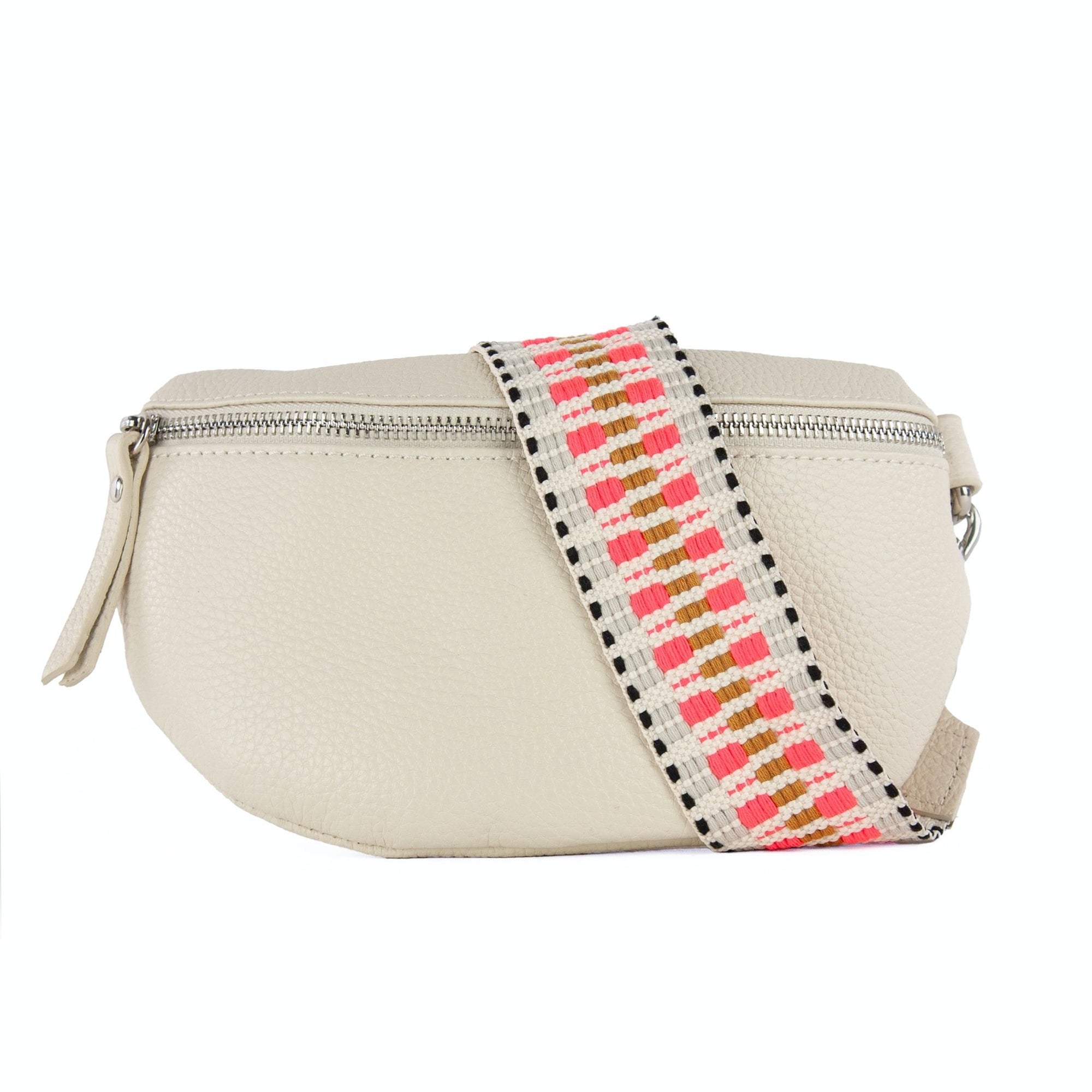 lepelou - leder - Bauchtasche - TONI creme mit Wechselgurt | S - L - LPBTONCRES2