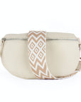 lepelou - leder - Bauchtasche - TONI creme mit Wechselgurt | S - L - LPBTONCRES3