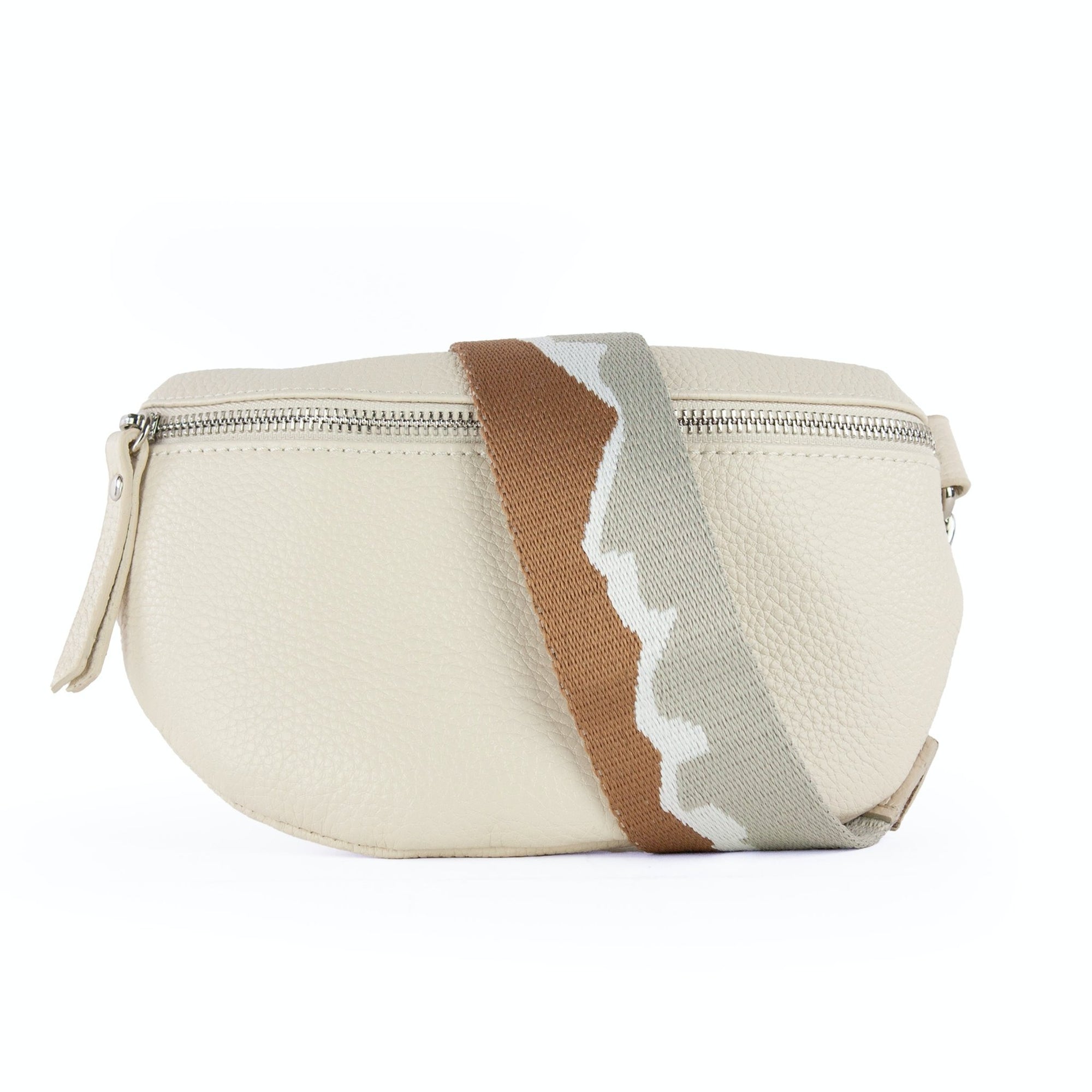 lepelou - leder - Bauchtasche - TONI creme mit Wechselgurt | S - L - LPBTONCRES4