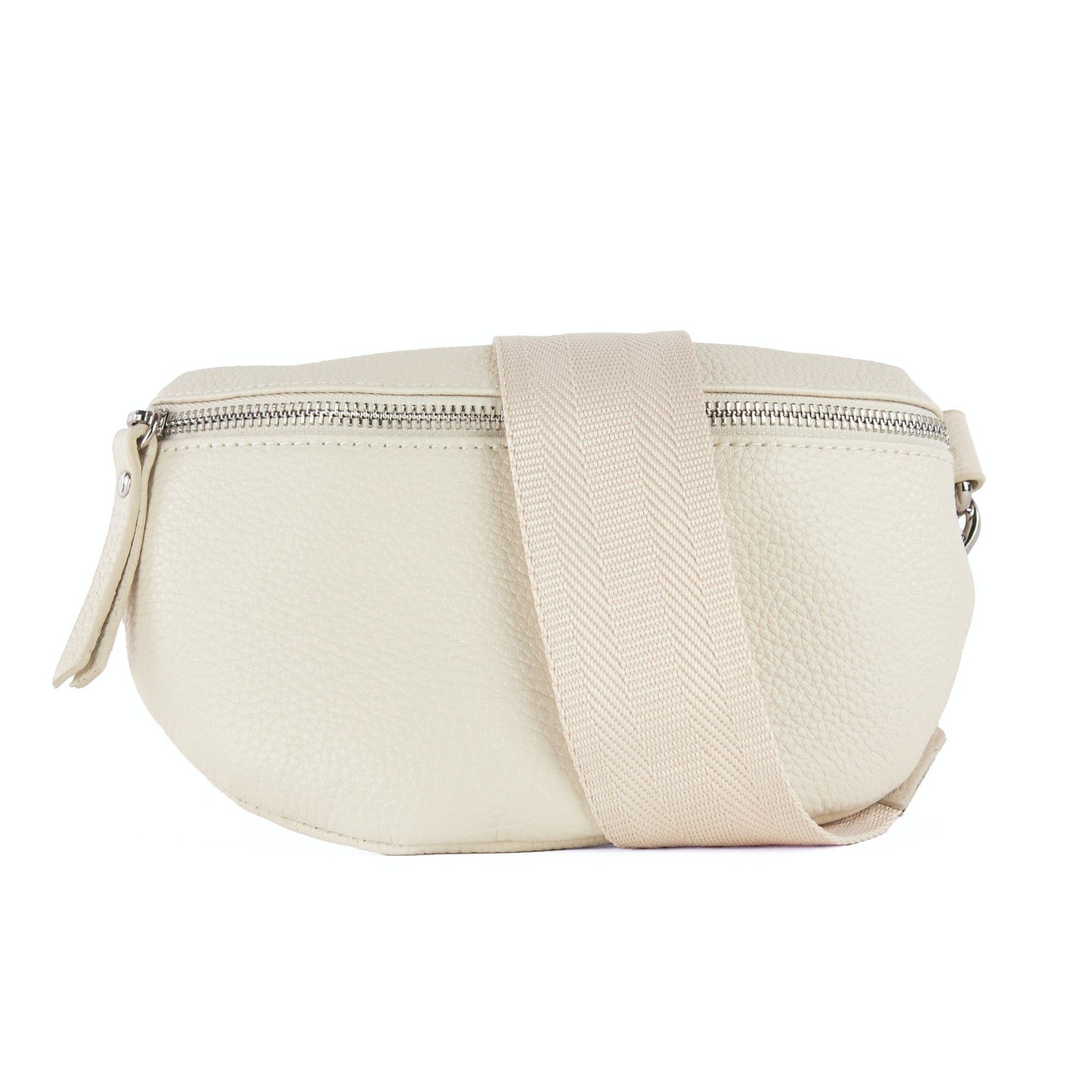 lepelou - leder - Bauchtasche - TONI creme mit Wechselgurt | S - L - LPBTONCRES5