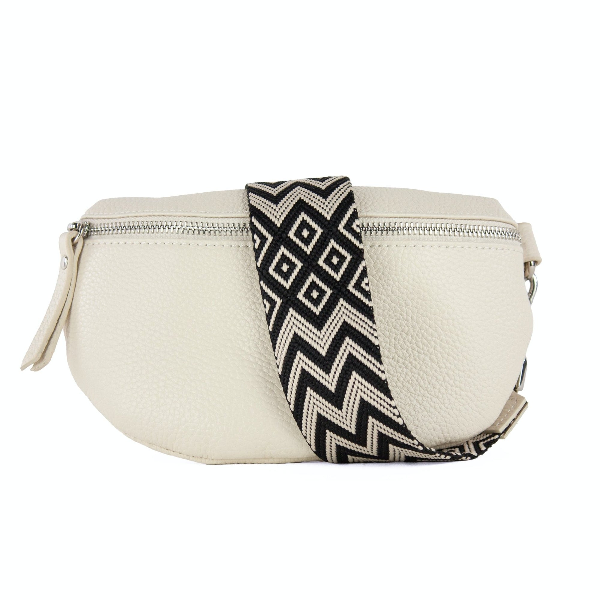 lepelou - leder - Bauchtasche - TONI creme mit Wechselgurt | S - L - LPBTONCRES7