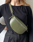 lepelou - leder - Bauchtasche - TONI khaki - LPBTONKHAS