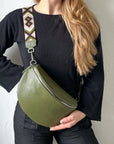 lepelou - leder - Bauchtasche - TONI khaki - LPBTONKHAS