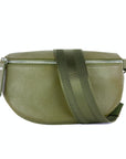 lepelou - leder - Bauchtasche - TONI khaki mit Wechselgurt | S - L - LPBTONKHAS5