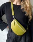 lepelou - leder - Bauchtasche - TONI limette - LPBTONLIMS