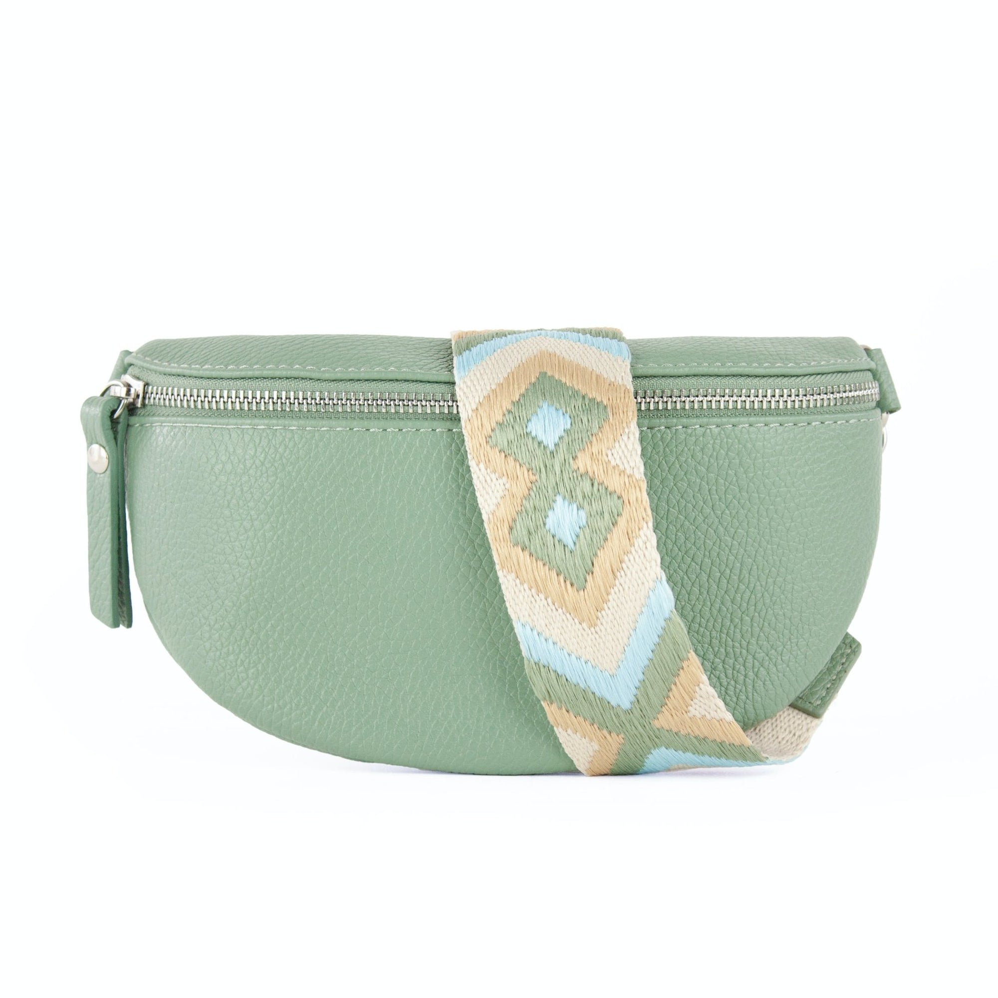 lepelou - leder - Bauchtasche - TONI mint mit Wechselgurt | S - L - LPBTONMINS1