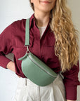 lepelou - leder - Bauchtasche - TONI mint mit Wechselgurt | S - L - LPBTONMINS4