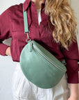 lepelou - leder - Bauchtasche - TONI mint mit Wechselgurt | S - L - LPBTONMINS4