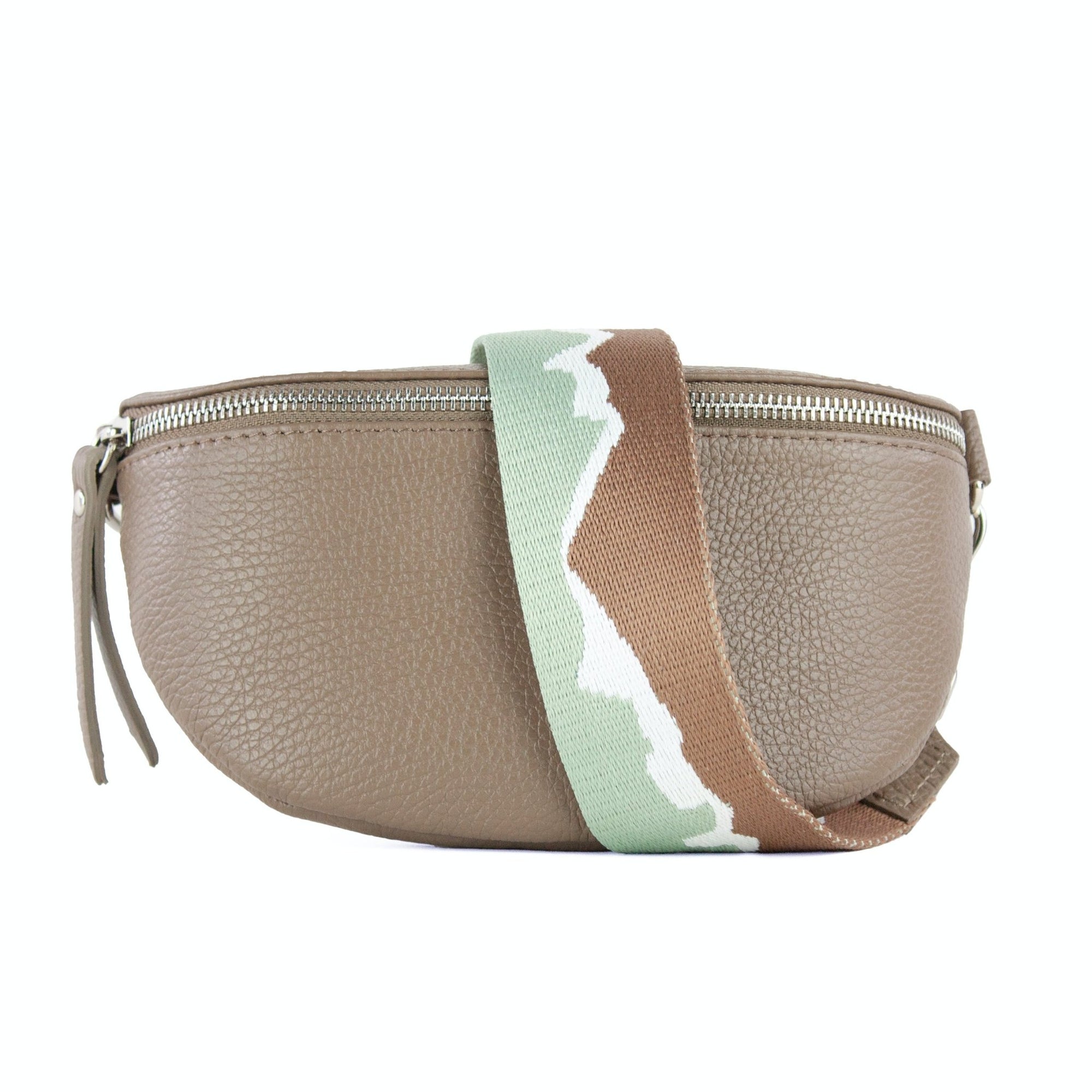 lepelou - leder - Bauchtasche - TONI taupe mit Wechselgurt | S - L - LPBTONTAUS2