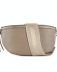 lepelou - leder - Bauchtasche - TONI taupe mit Wechselgurt | S - L - LPBTONTAUS3