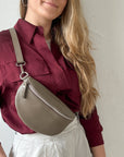 lepelou - leder - Bauchtasche - TONI taupe mit Wechselgurt | S - L - LPBTONTAUS5