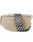 lepelou - leder - Bauchtasche - Wildleder Bauchtasche beige mit Wechselgurt | S - L - LPBVALBEIS1