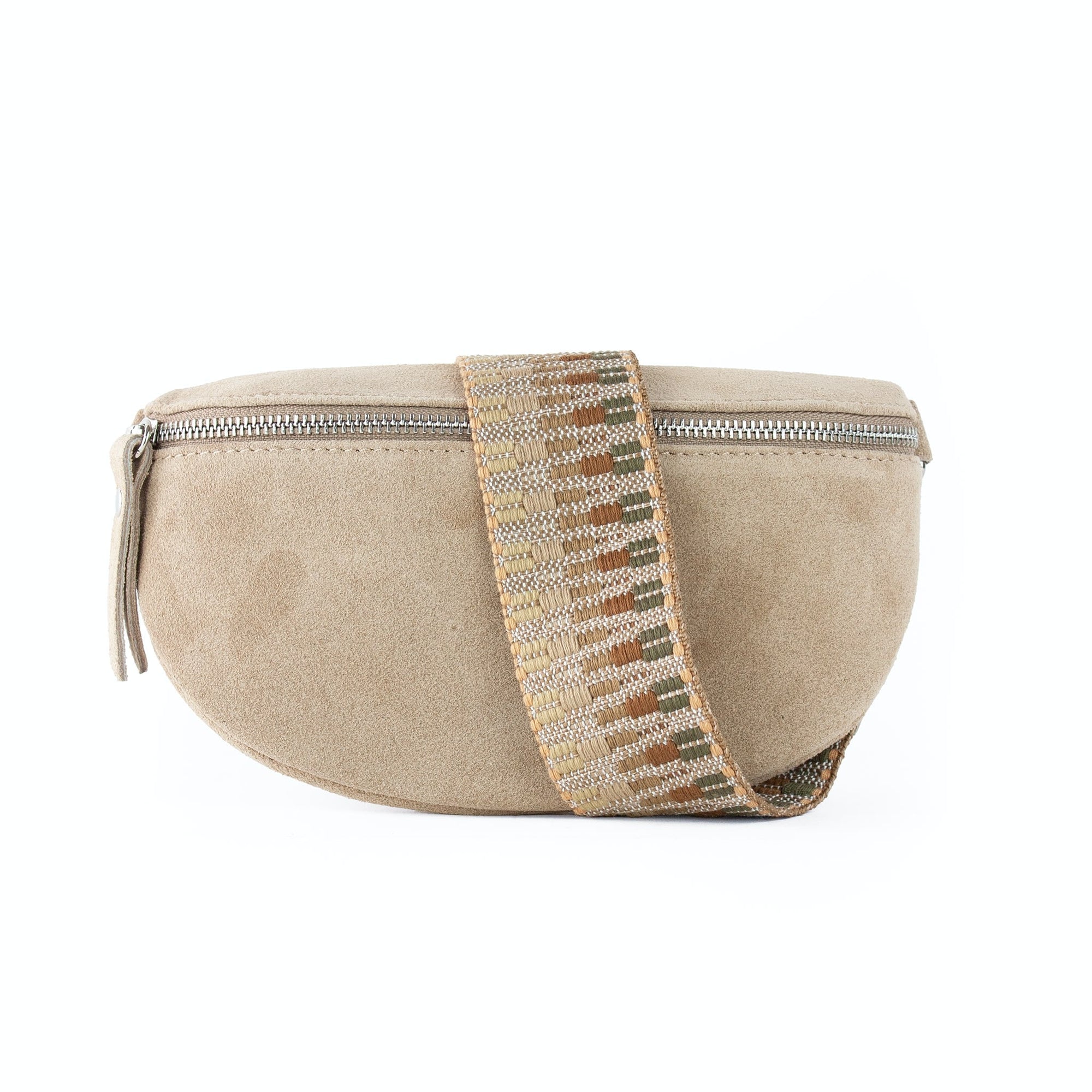 lepelou - leder - Bauchtasche - Wildleder Bauchtasche beige mit Wechselgurt | S - L - LPBVALBEIS3