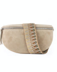 lepelou - leder - Bauchtasche - Wildleder Bauchtasche beige mit Wechselgurt | S - L - LPBVALBEIS3