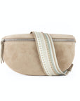 lepelou - leder - Bauchtasche - Wildleder Bauchtasche beige mit Wechselgurt | S - L - LPBVALBEIS4