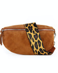 lepelou - leder - Bauchtasche - Wildleder Bauchtasche cognac mit Wechselgurt | S - L - LPBVALCOGS2