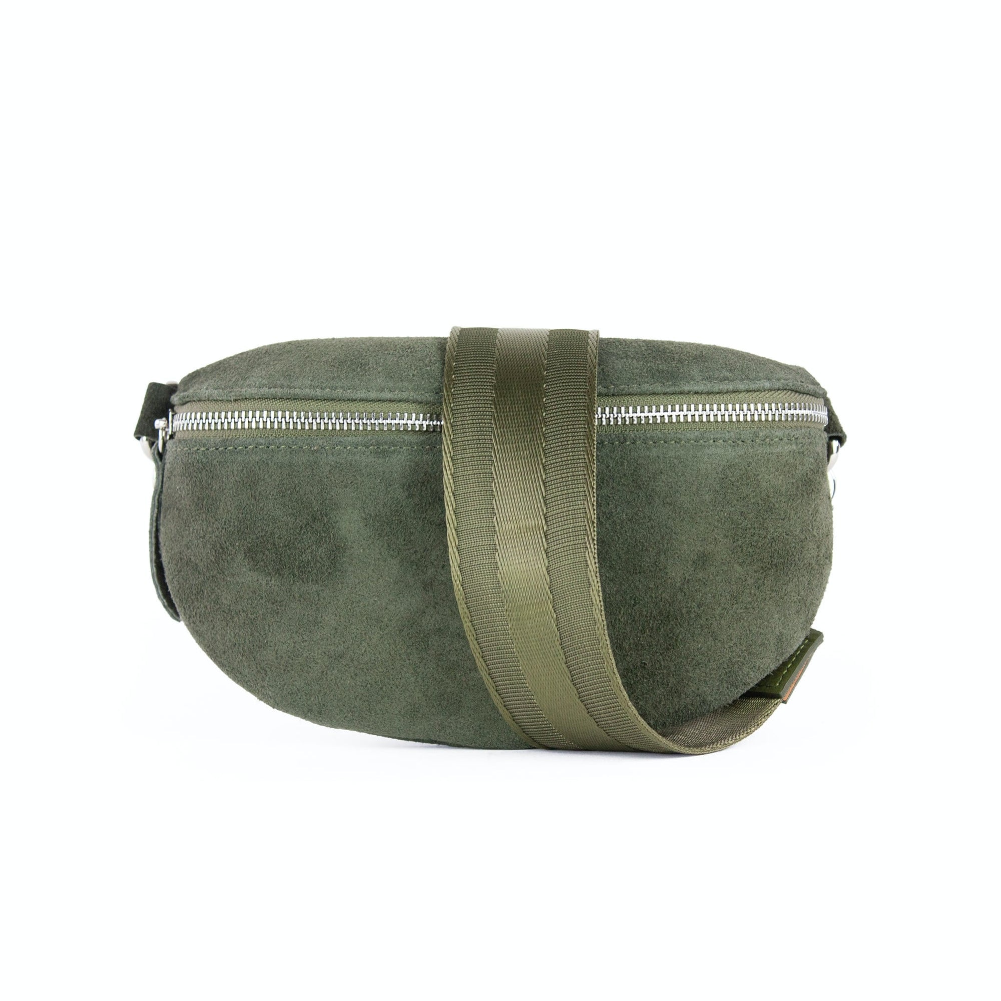 lepelou - leder - Bauchtasche - Wildleder Bauchtasche khaki mit Wechselgurt | S - L - LPBVALKHAS5