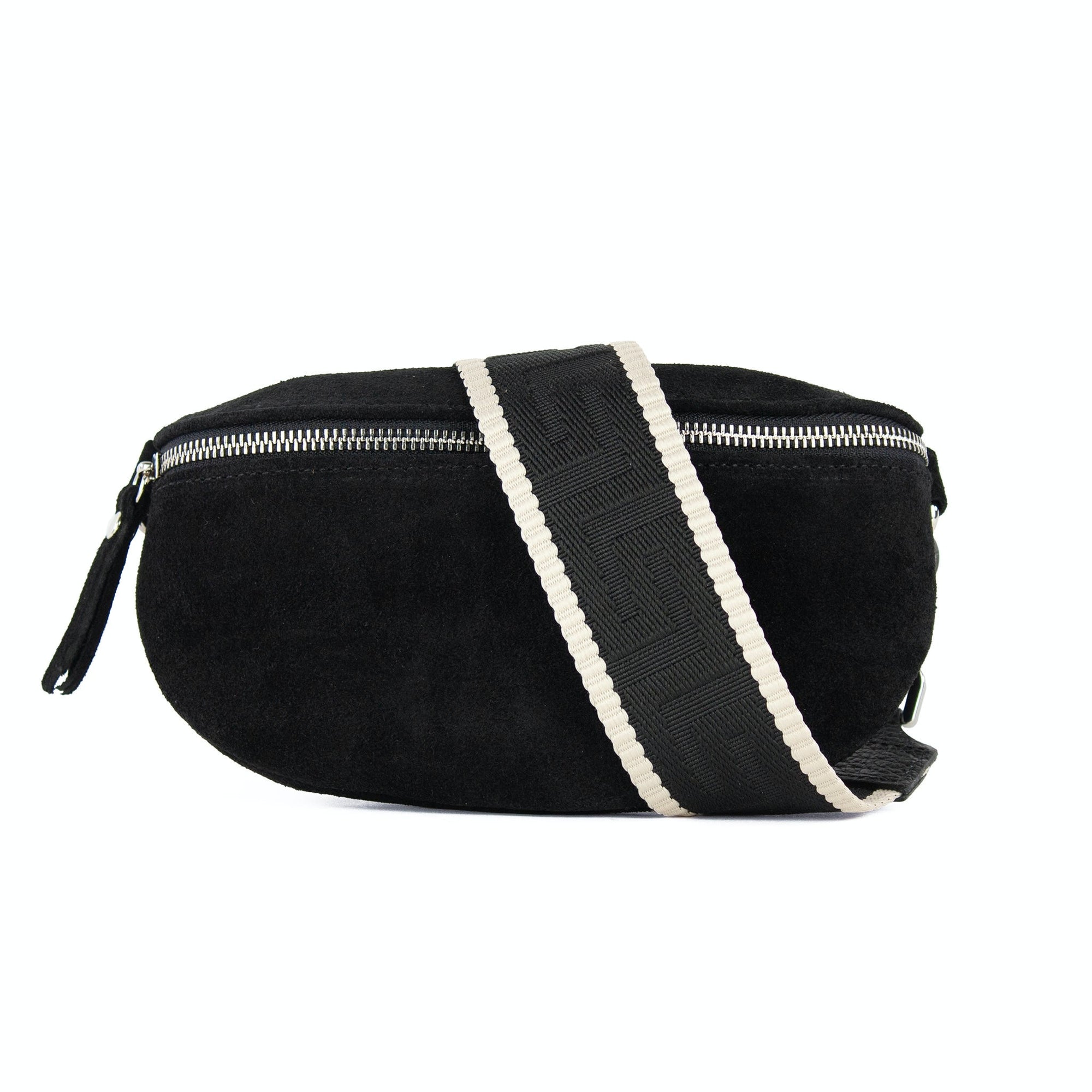 lepelou - leder - Bauchtasche - Wildleder Bauchtasche schwarz mit Wechselgurt | S - L - LPBVALSCHS5