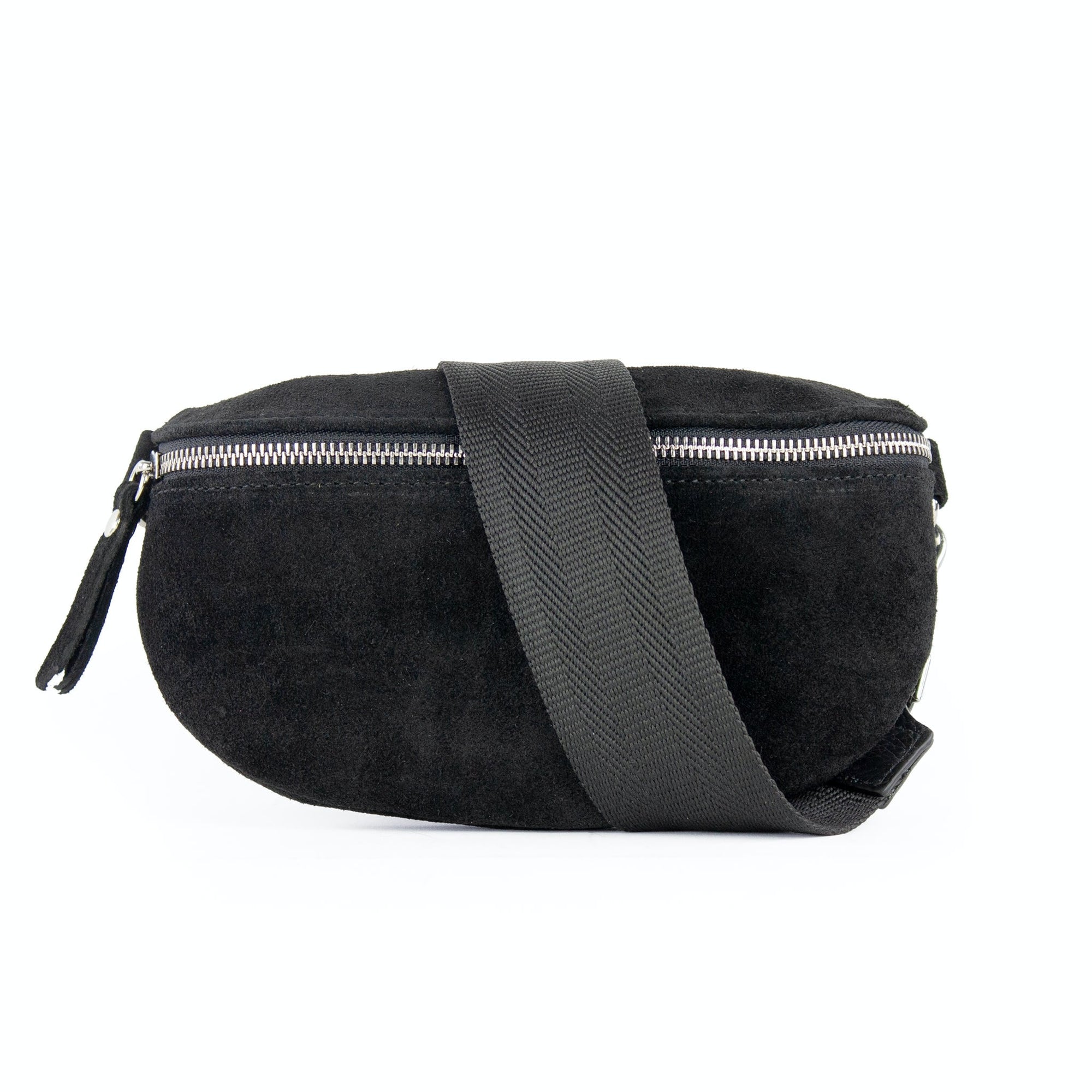 lepelou - leder - Bauchtasche - Wildleder Bauchtasche schwarz mit Wechselgurt | S - L - LPBVALSCHS6