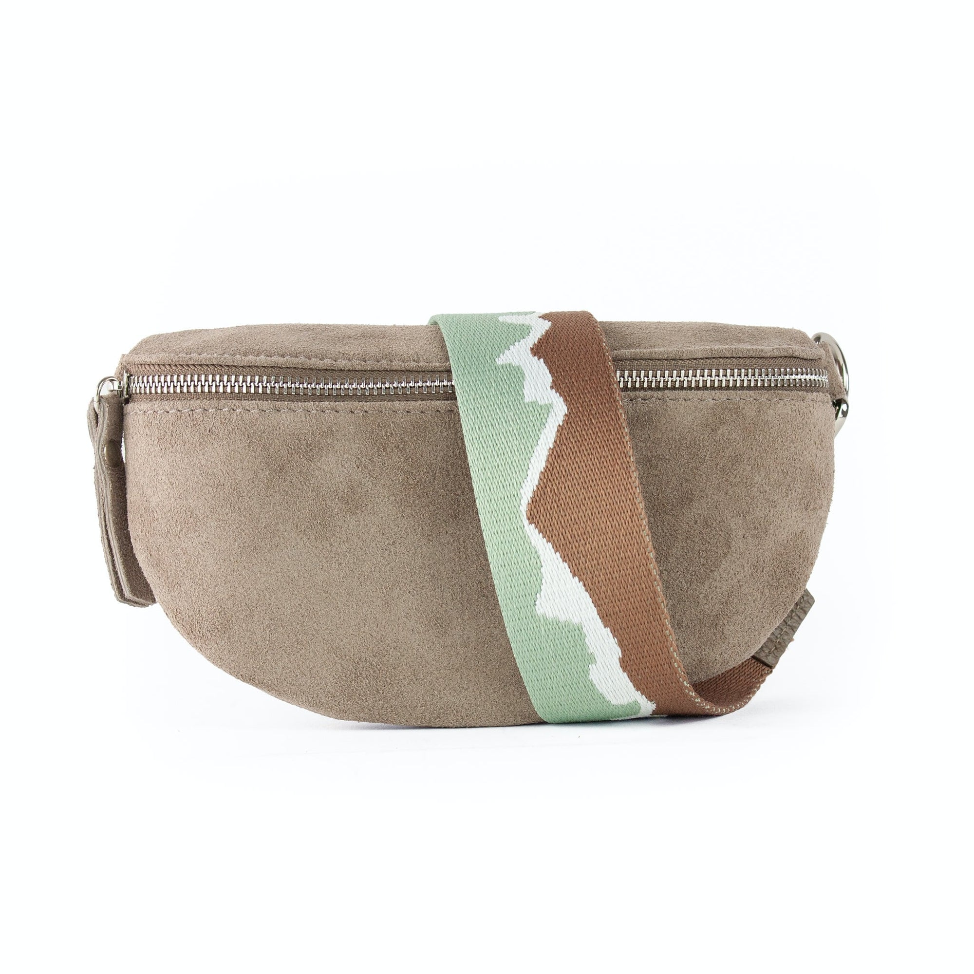 lepelou - leder - Bauchtasche - Wildleder Bauchtasche taupe mit Wechselgurt | S - L - LPBVALTAUS2