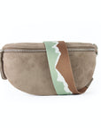 lepelou - leder - Bauchtasche - Wildleder Bauchtasche taupe mit Wechselgurt | S - L - LPBVALTAUS2