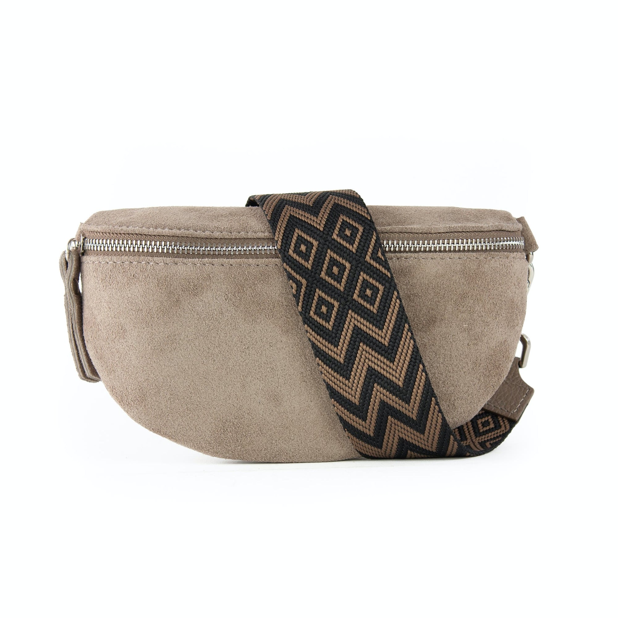 lepelou - leder - Bauchtasche - Wildleder Bauchtasche taupe mit Wechselgurt | S - L - LPBVALTAUS4