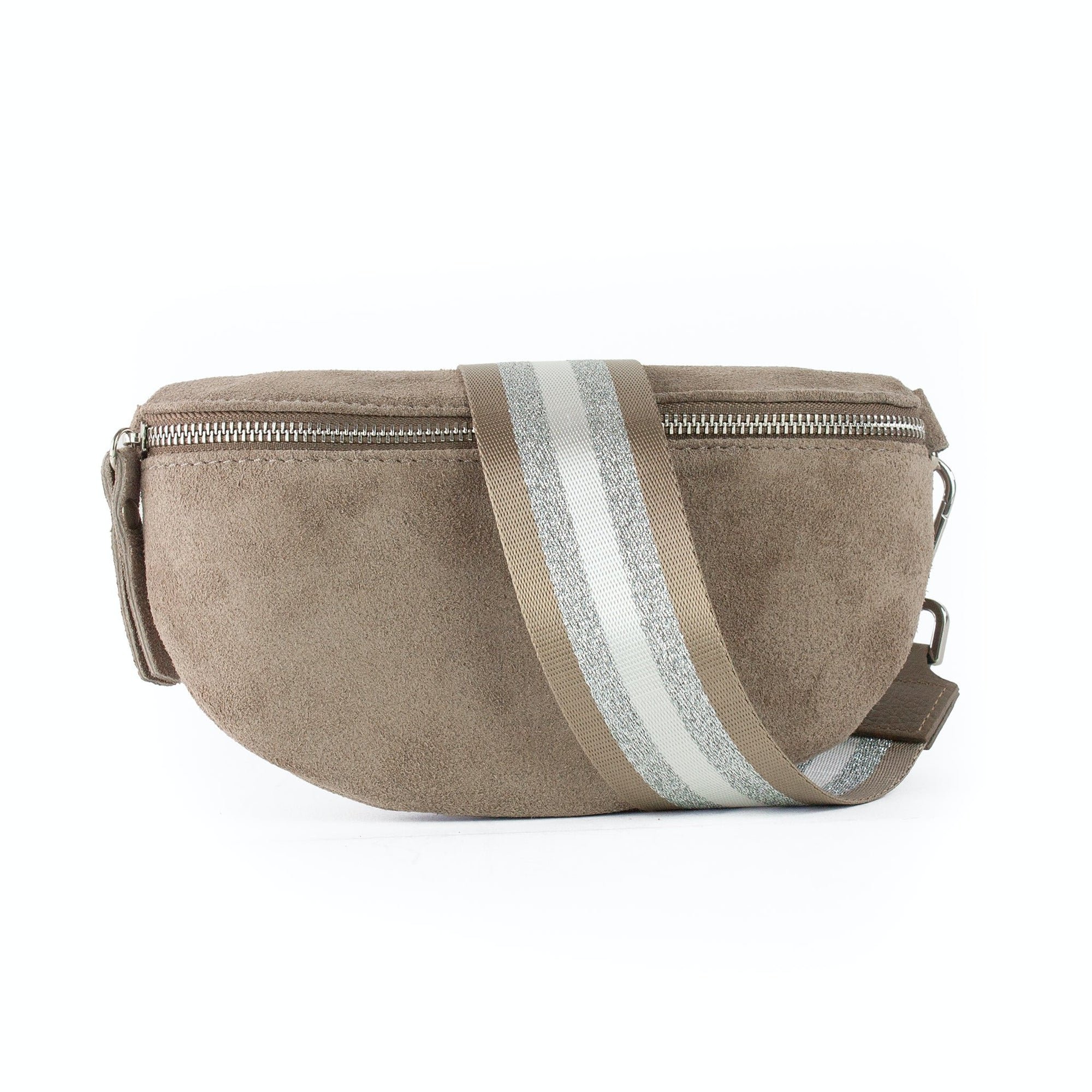 lepelou - leder - Bauchtasche - Wildleder Bauchtasche taupe mit Wechselgurt | S - L - LPBVALTAUS5