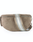 lepelou - leder - Bauchtasche - Wildleder Bauchtasche taupe mit Wechselgurt | S - L - LPBVALTAUS5