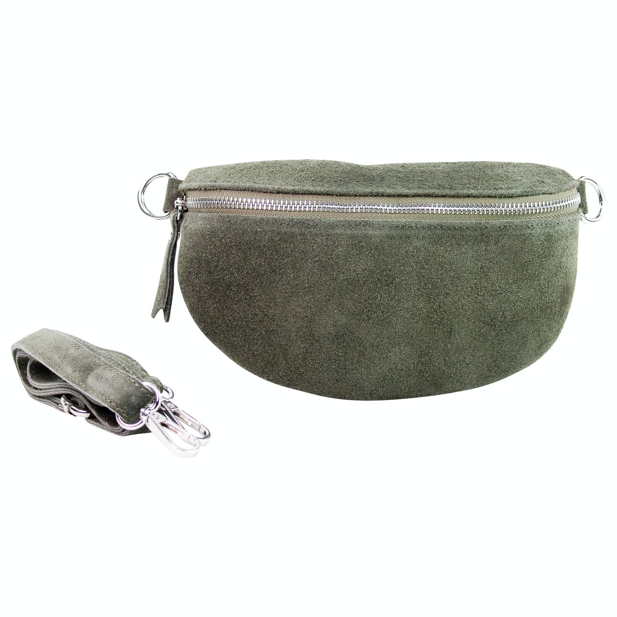 lepelou - leder - Bauchtasche - Wildleder Bauchtasche VALENTINA khaki - LPBVALKHAS5