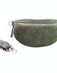 lepelou - leder - Bauchtasche - Wildleder Bauchtasche VALENTINA khaki - LPBVALKHAS5