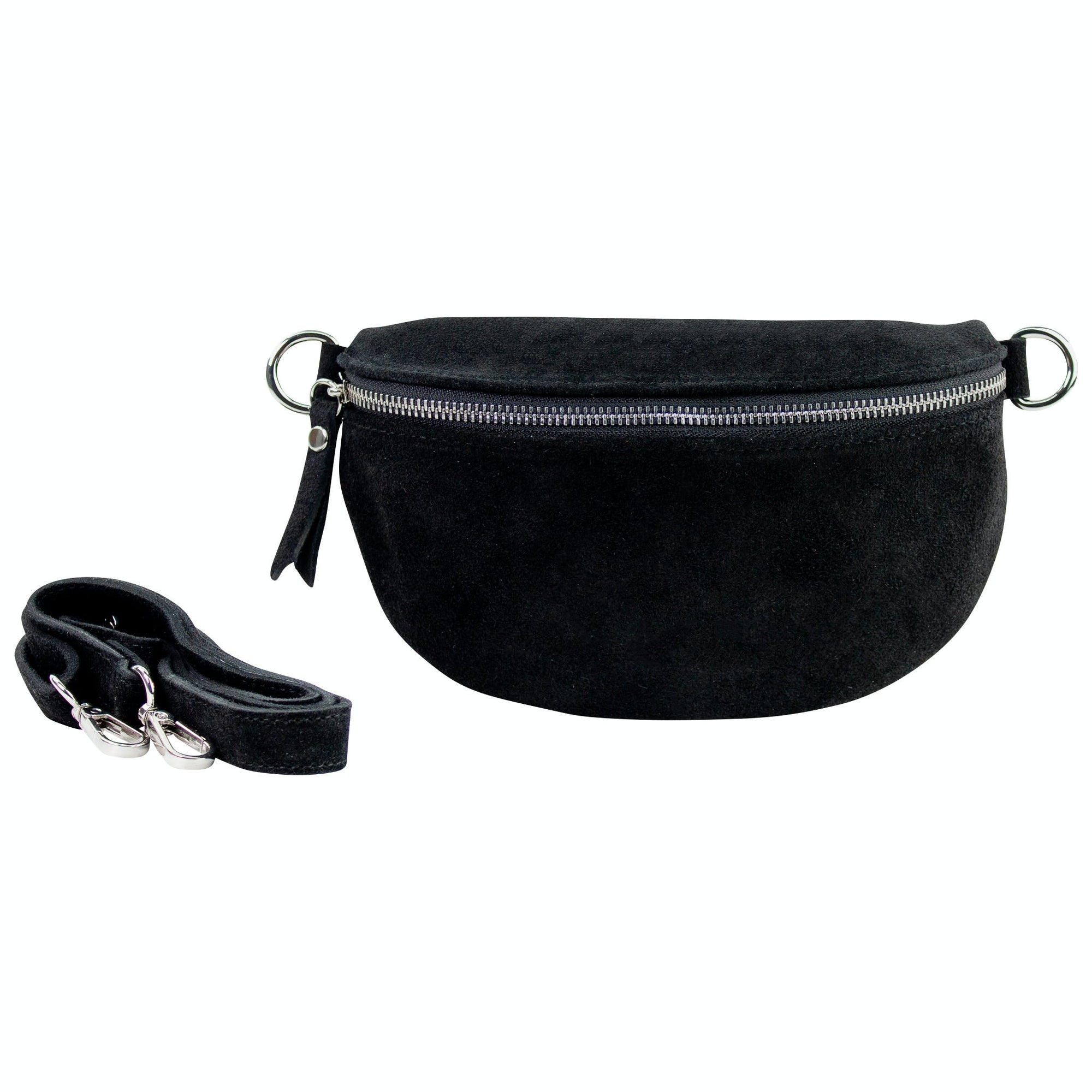 lepelou - leder - Bauchtasche - Wildleder Bauchtasche VALENTINA schwarz - LPBVALSCHS