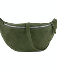 lepelou - leder - Bauchtasche - Wildleder Bauchtasche VALENTINA XL khaki - LPBVALKHAXL