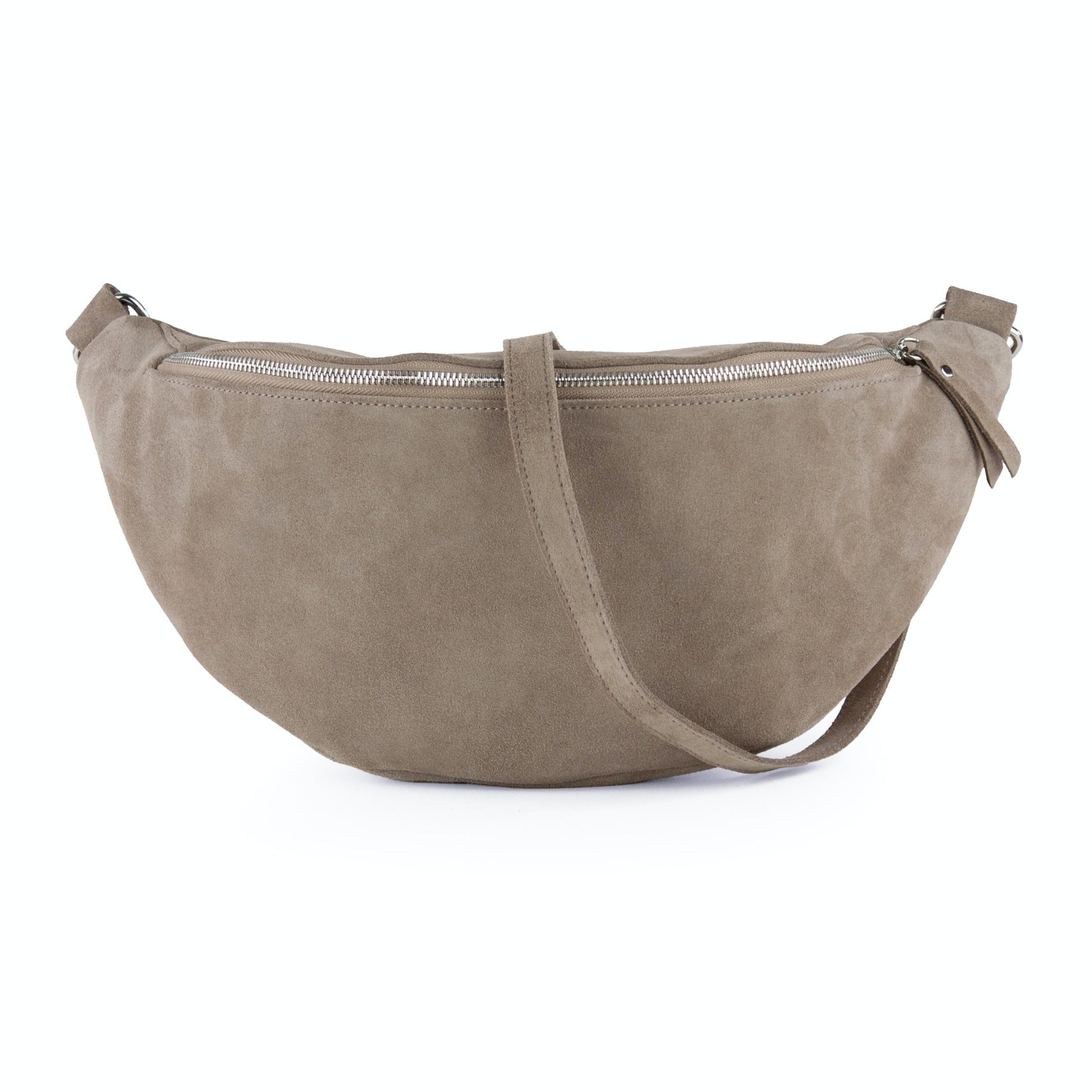 lepelou - leder - Bauchtasche - Wildleder Bauchtasche VALENTINA XL taupe - LPBVALTAUXL