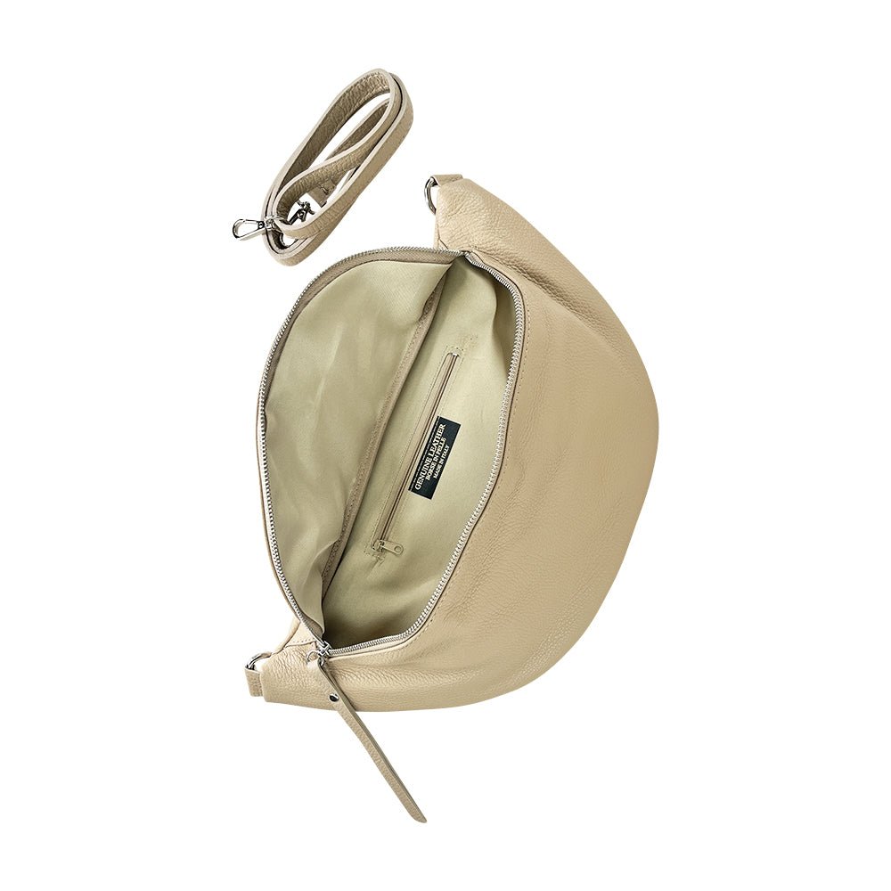 lepelou - leder - Bauchtasche - XL Bauchtasche LARA beige - LPBLARBEIE6