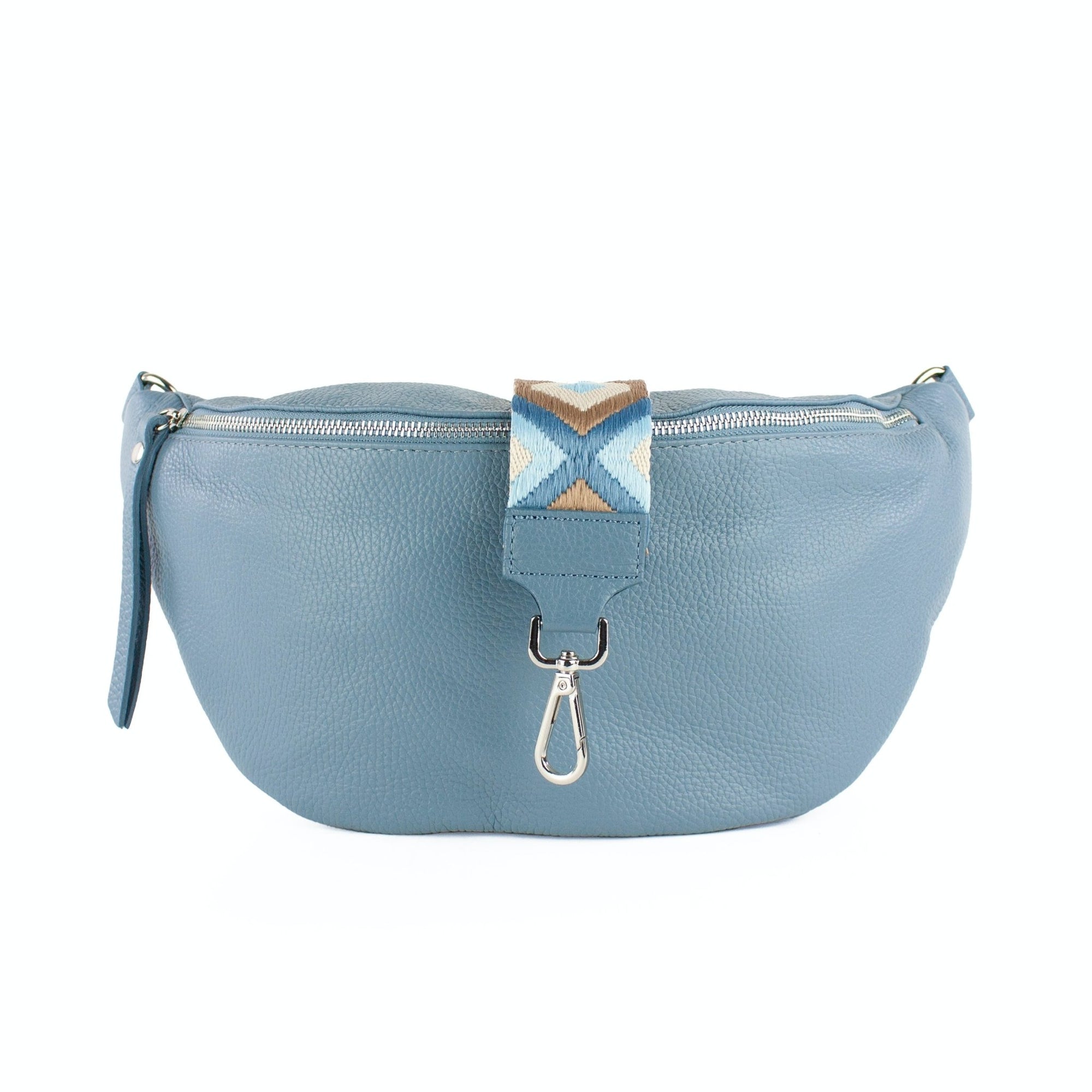 lepelou - leder - Bauchtasche - XL Bauchtasche LARA blau - LPBLARBLAE1