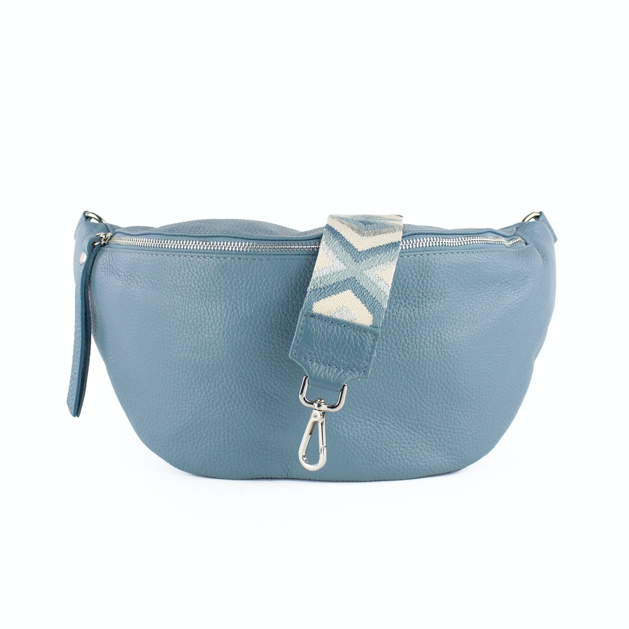 lepelou - leder - Bauchtasche - XL Bauchtasche LARA blau - LPBLARBLAE3