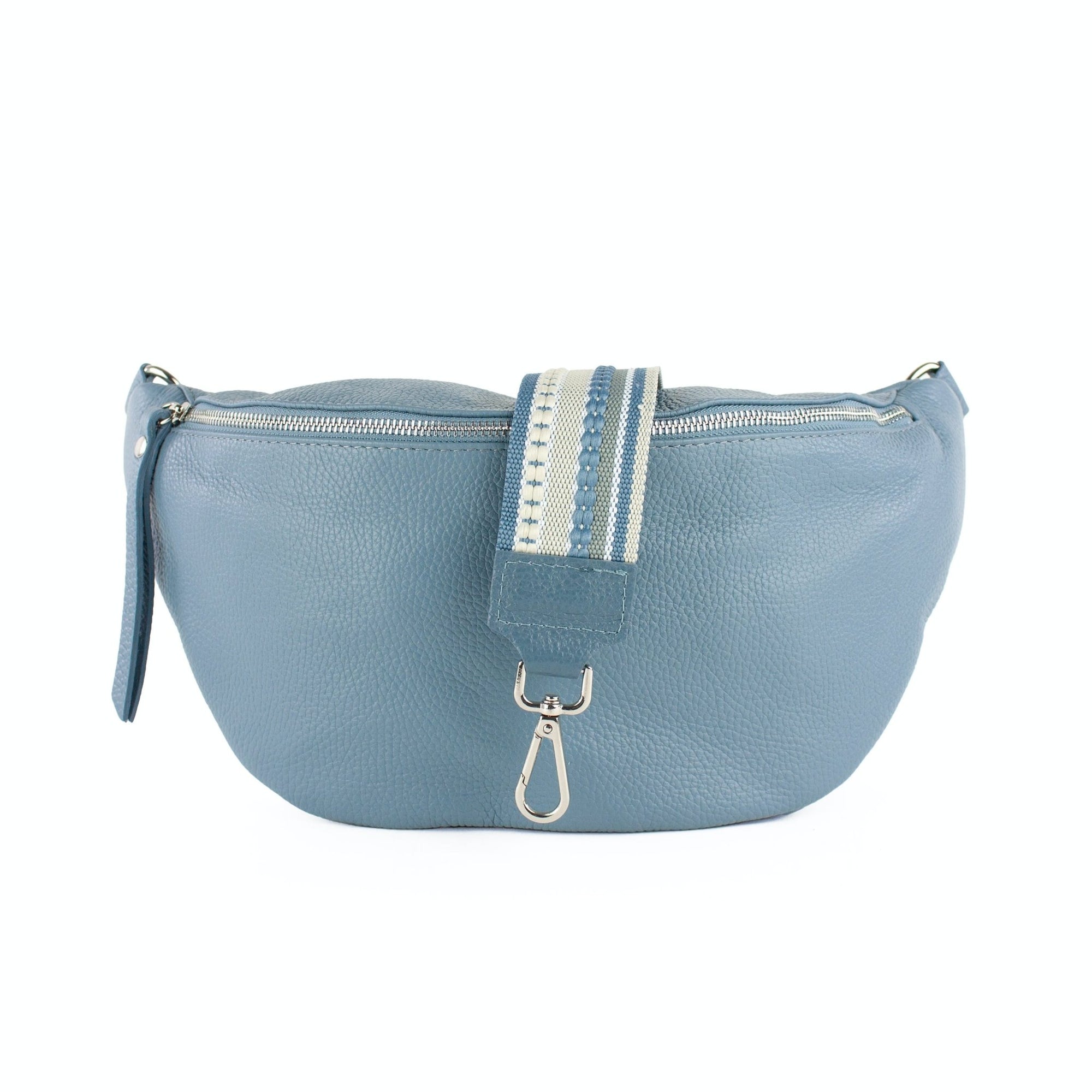 lepelou - leder - Bauchtasche - XL Bauchtasche LARA blau - LPBLARBLAE4