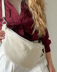 lepelou - leder - Bauchtasche - XL Bauchtasche LARA creme - LPBLARCREE