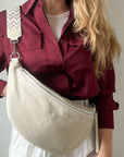 lepelou - leder - Bauchtasche - XL Bauchtasche LARA creme - LPBLARCREE2