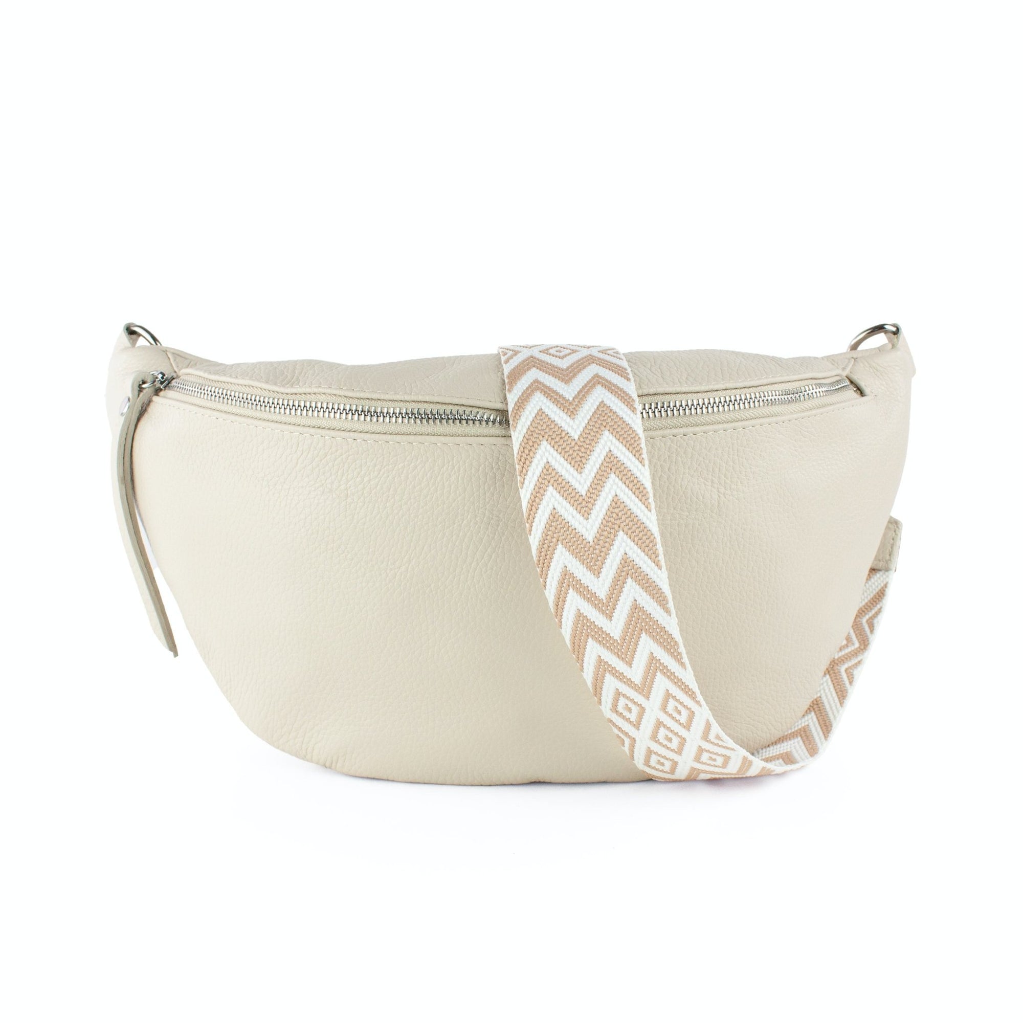 lepelou - leder - Bauchtasche - XL Bauchtasche LARA creme - LPBLARCREE3