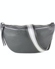 lepelou - leder - Bauchtasche - XL Bauchtasche LARA dunkelgrau - LPBLARDGRE2