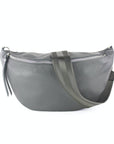 lepelou - leder - Bauchtasche - XL Bauchtasche LARA dunkelgrau - LPBLARDGRE5